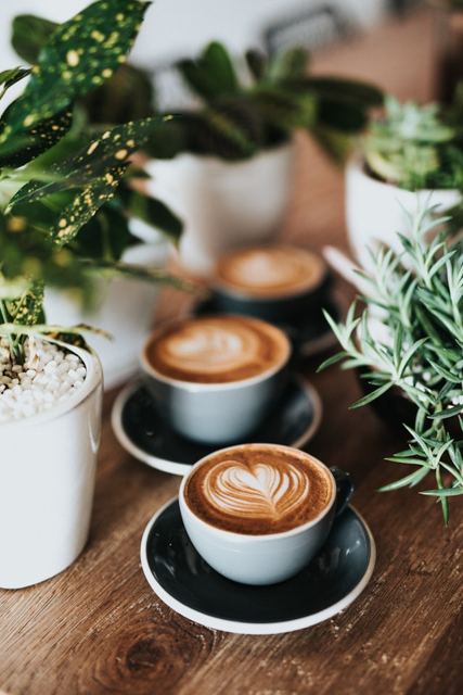Coffee seen from above