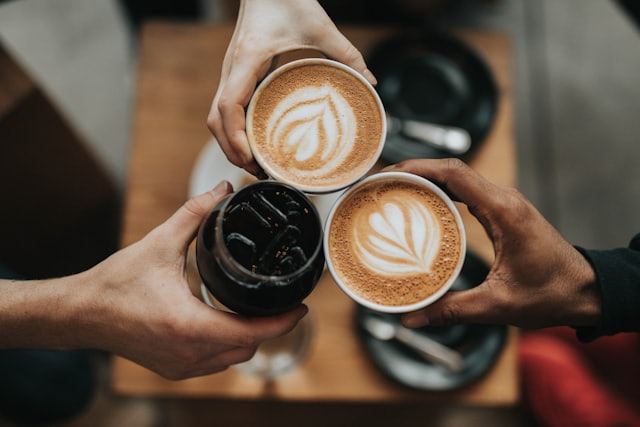 Latte on a saucer